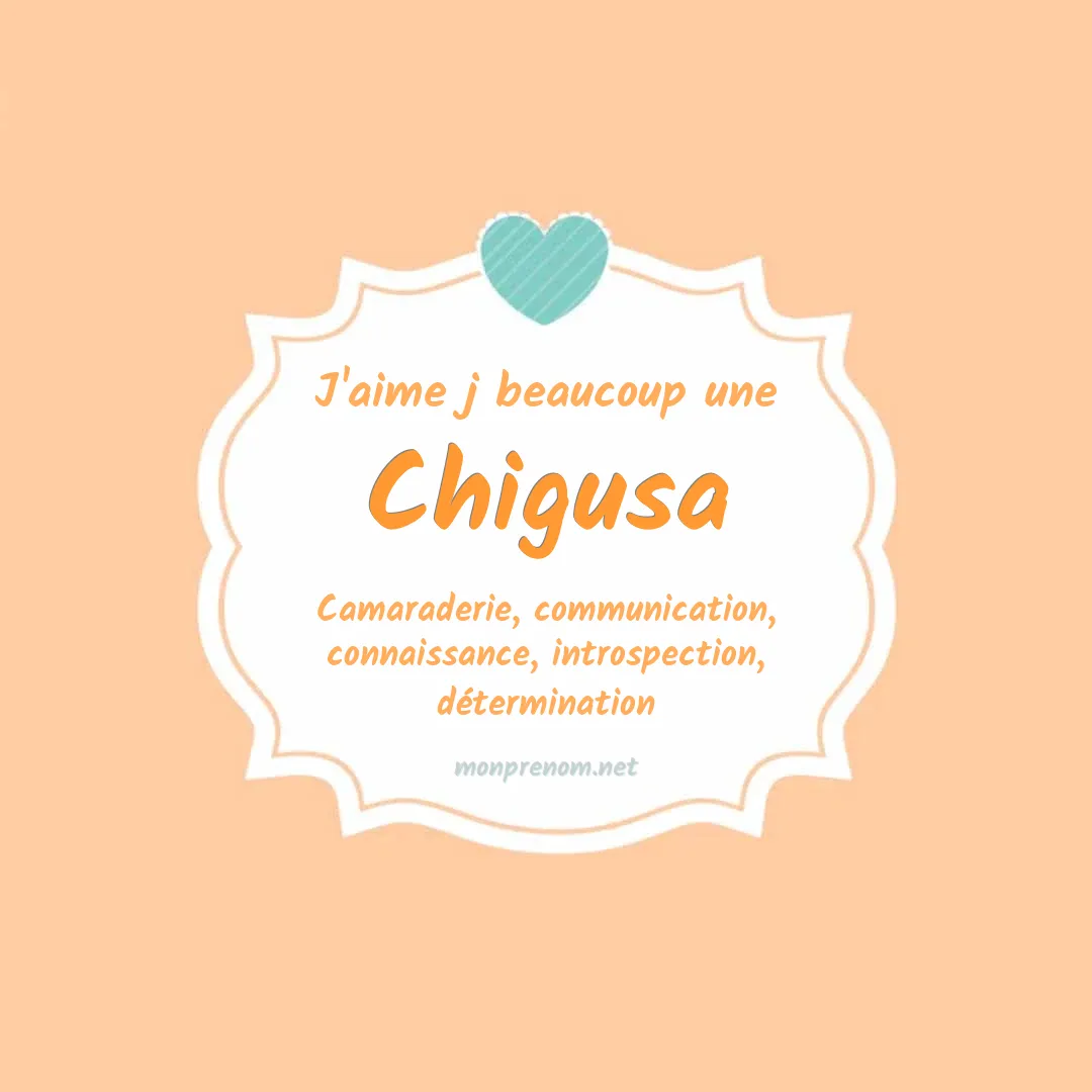 J'aime beaucoup Chigusa