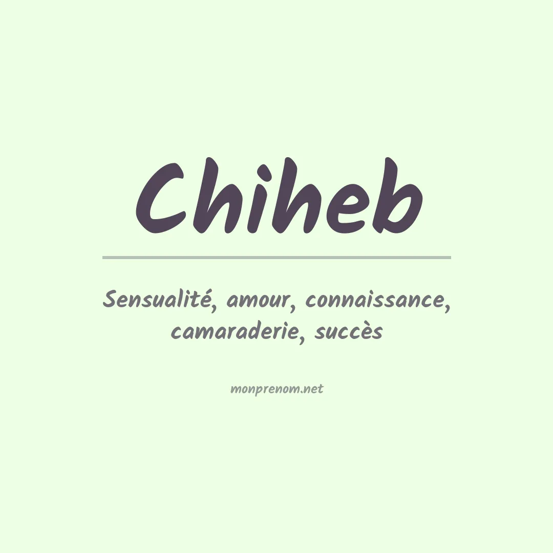 Signification du prénom Chiheb