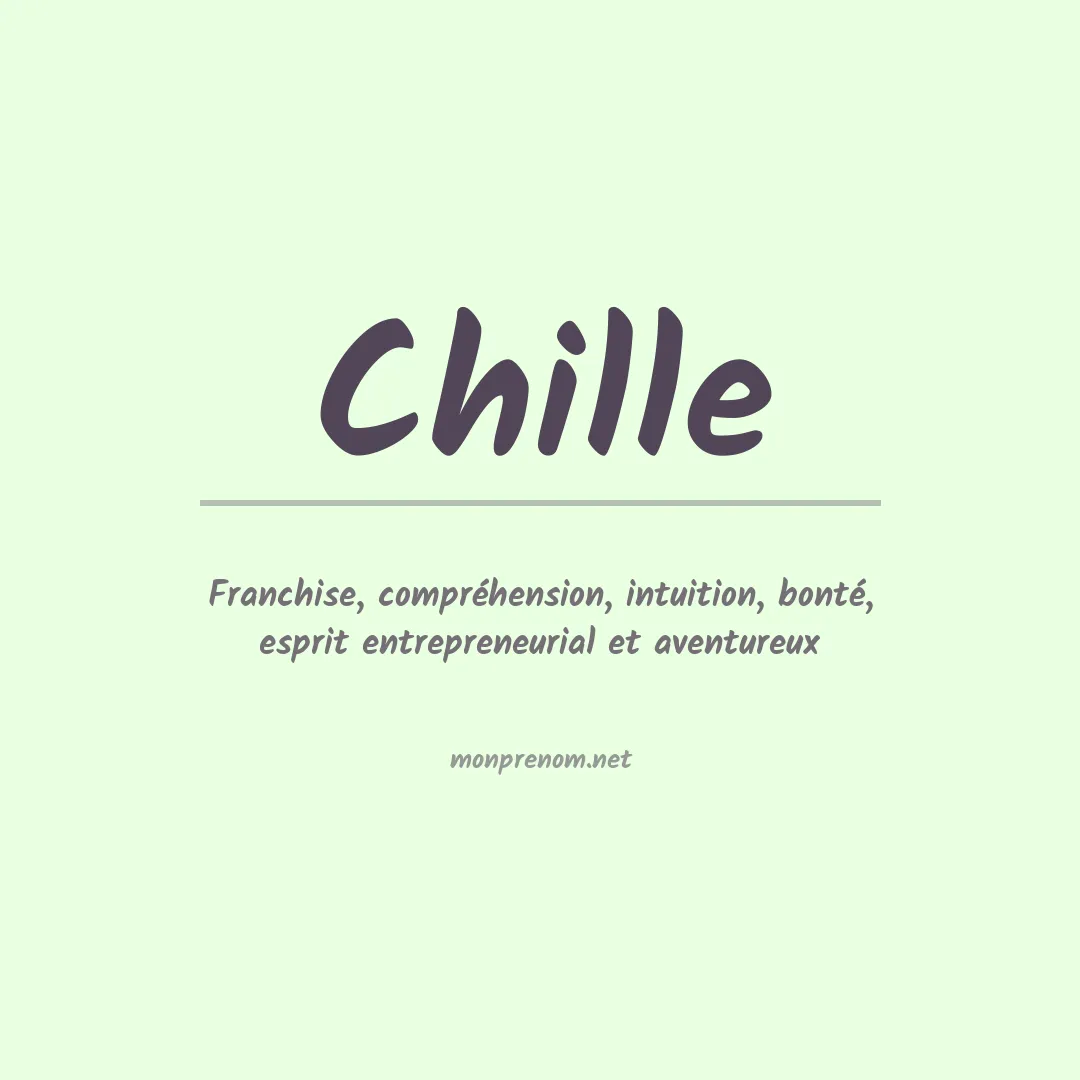 Signification du prénom Chille