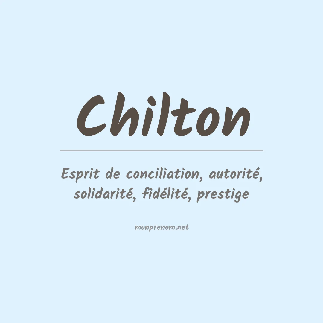 Prénom Chilton