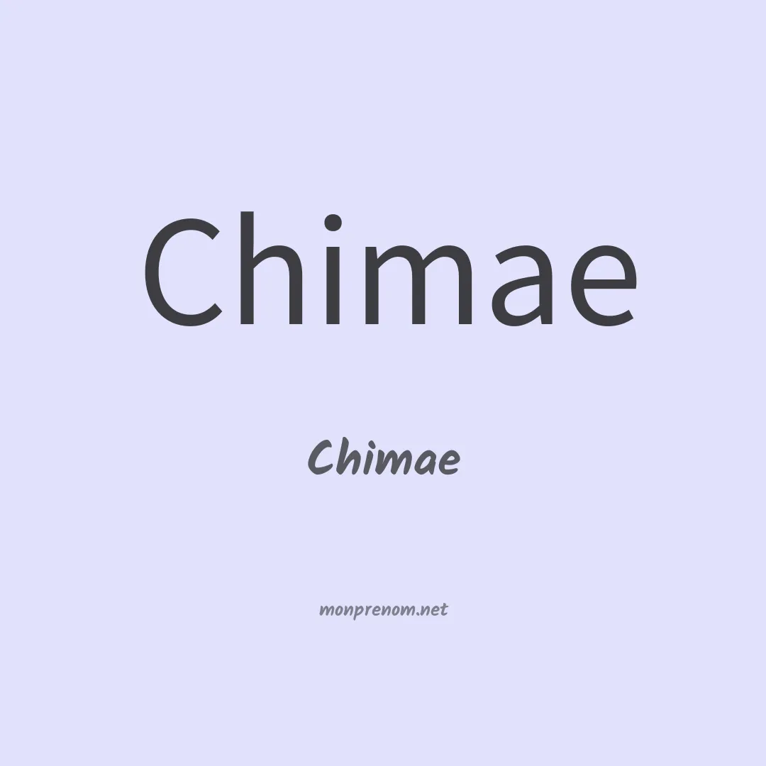 Chimae en chinois