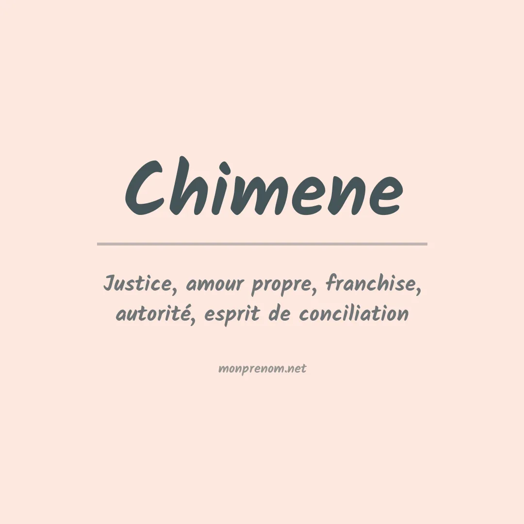 Signification du prénom Chimene