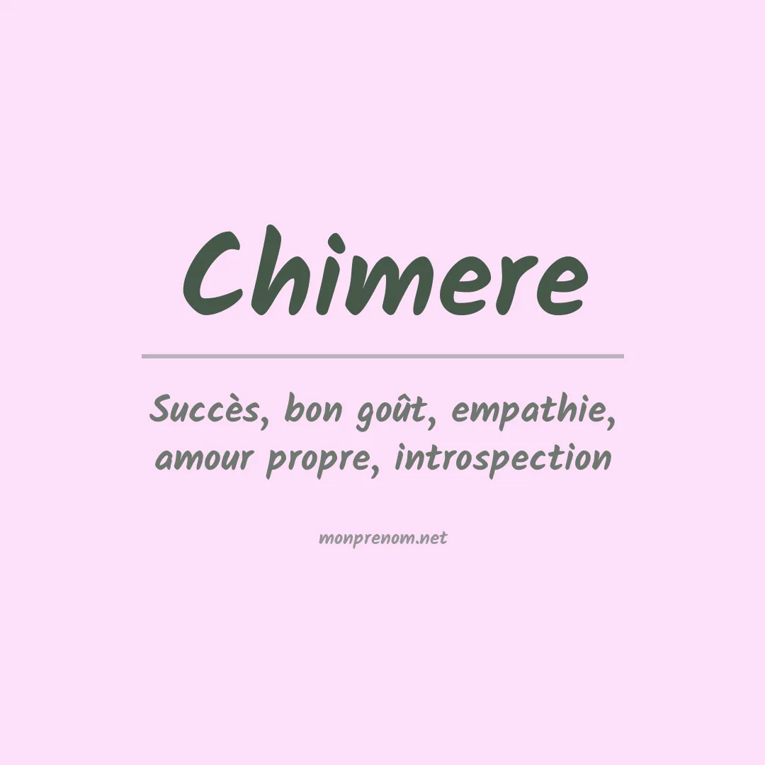 Prénom Chimere