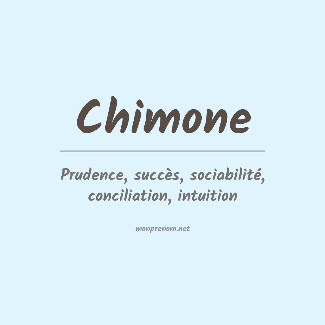 Signification du prénom Chimone