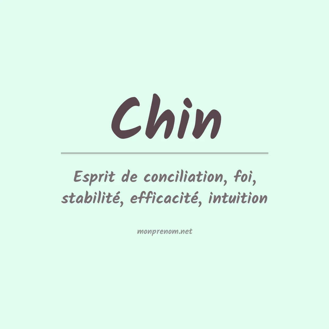 Prénom Chin