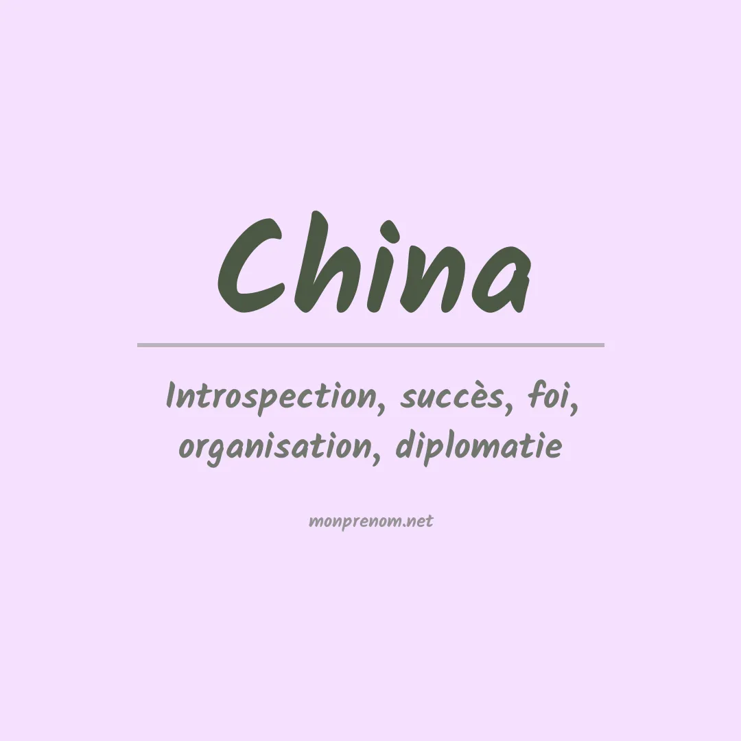 Prénom China