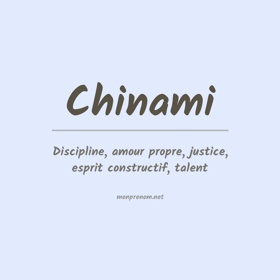 Signification du prénom Chinami