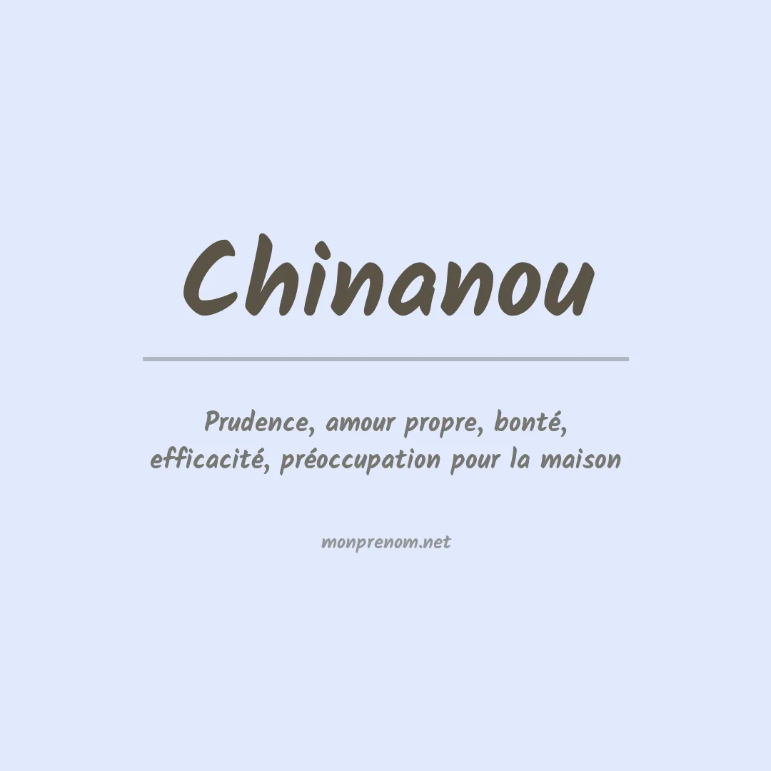 Signification du prénom Chinanou