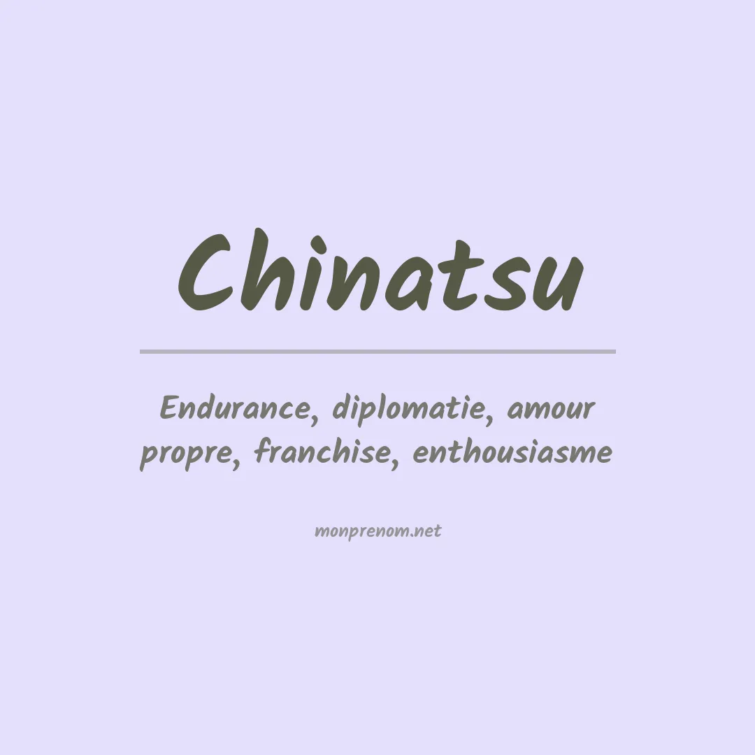 Signification du prénom Chinatsu