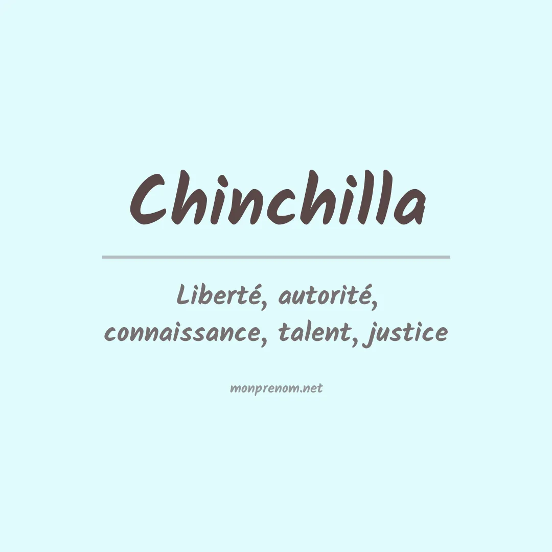 Signification du prénom Chinchilla