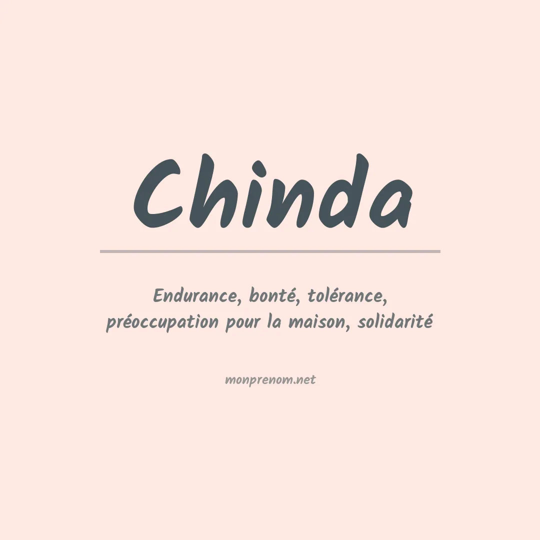 Prénom Chinda