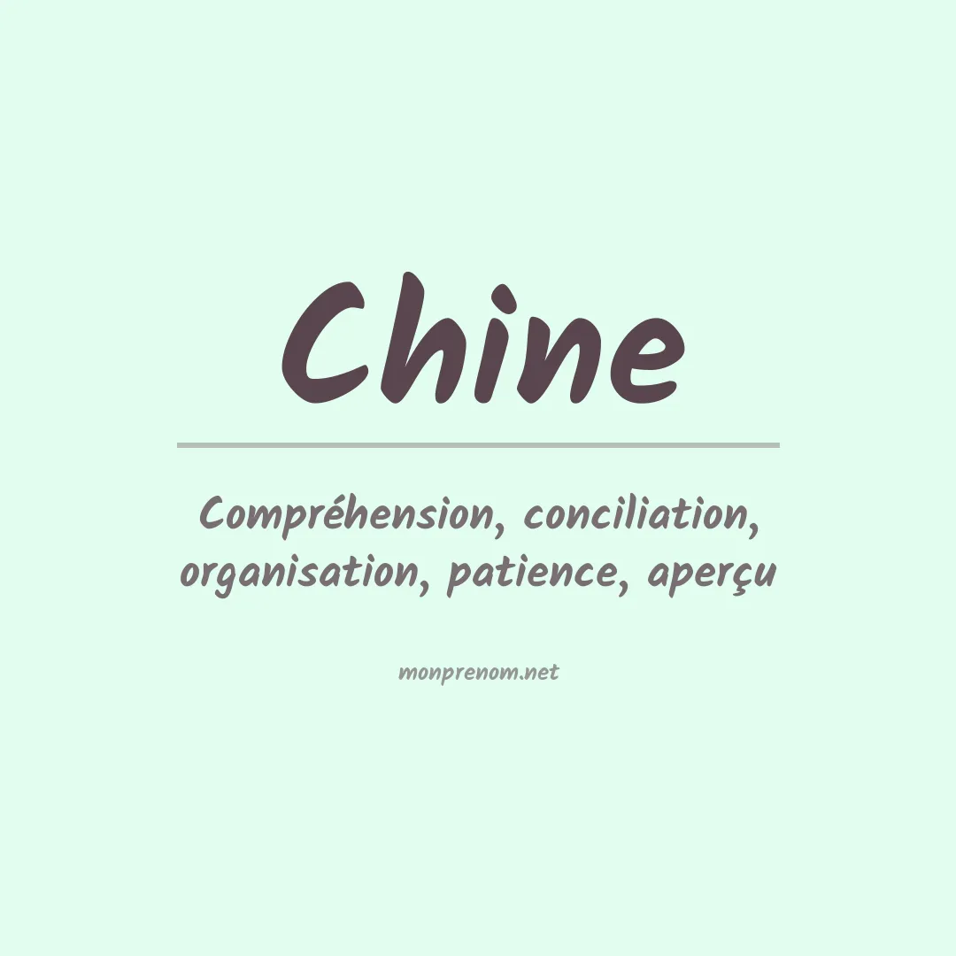Signification du prénom Chine