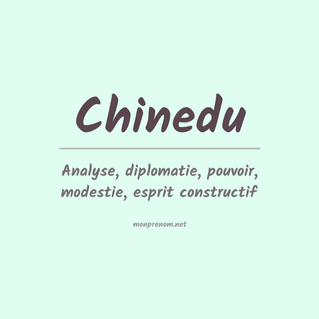 Signification du prénom Chinedu