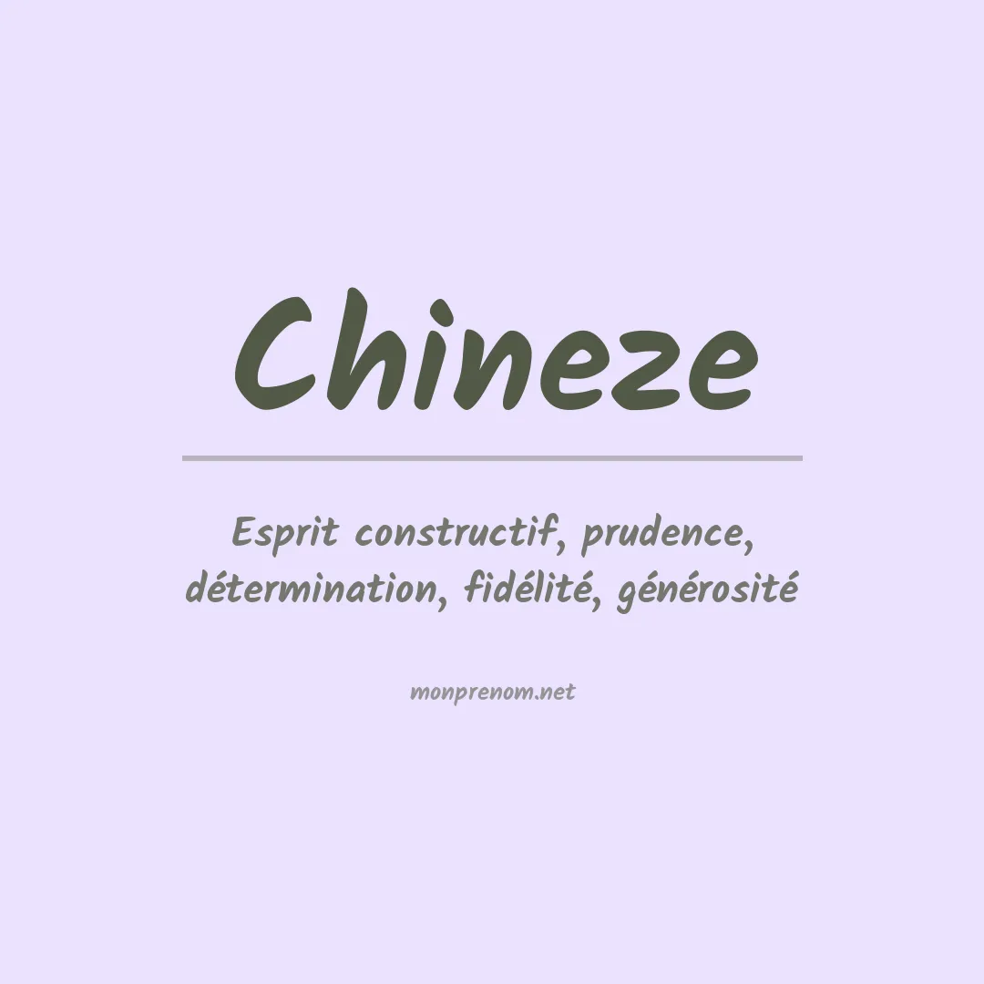 Prénom Chineze