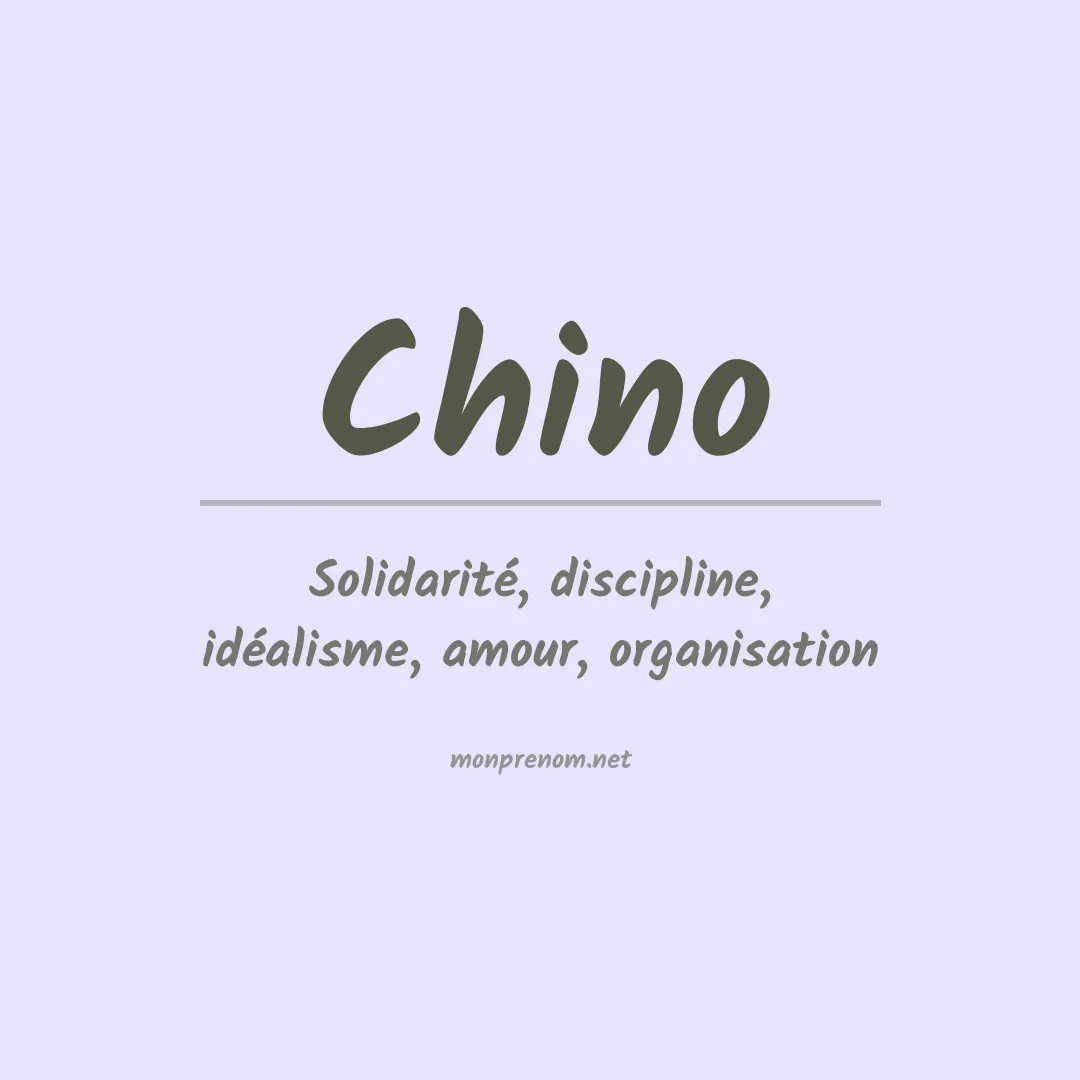 Prénom Chino