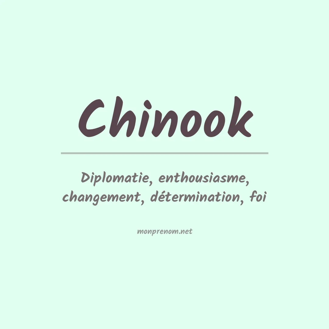 Signification du prénom Chinook