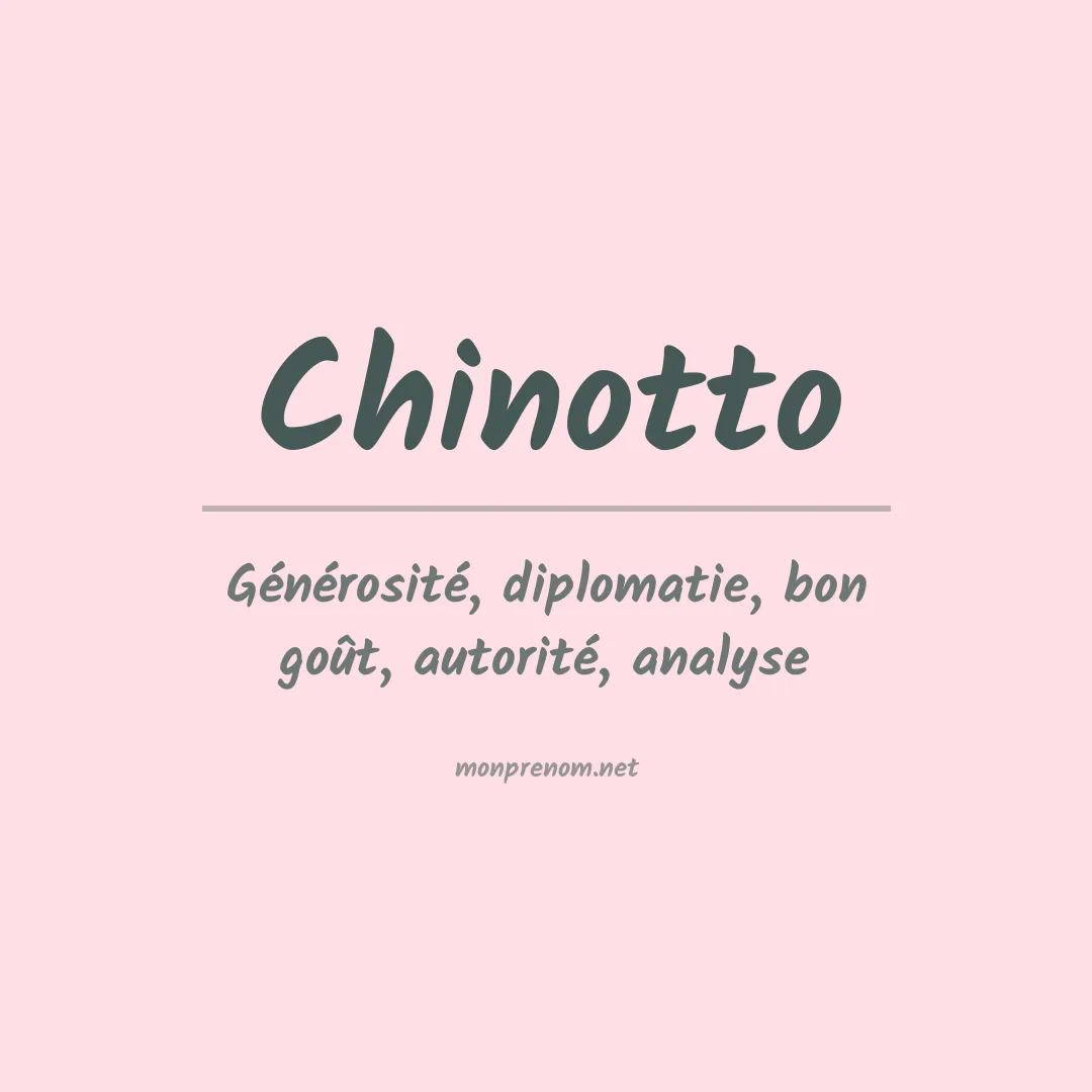 Signification du prénom Chinotto