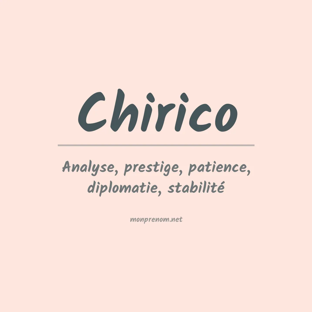 Prénom Chirico