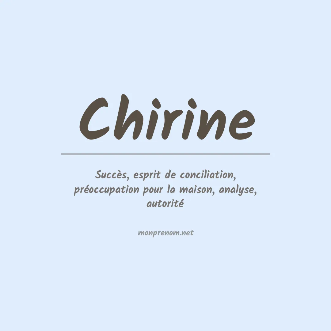 Prénom Chirine