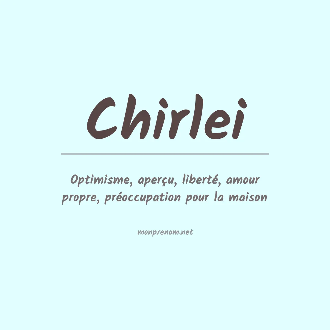 Prénom Chirlei