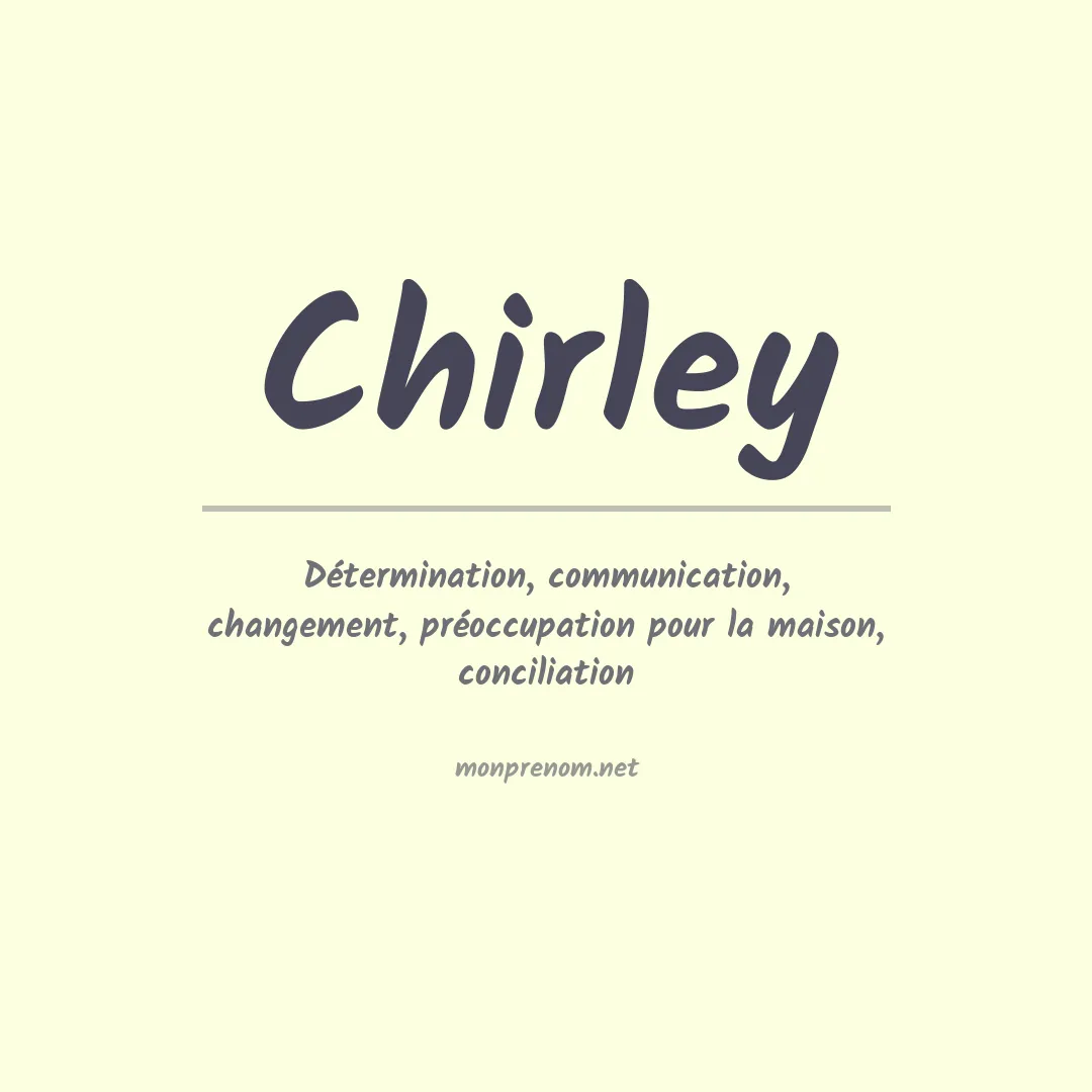 Prénom Chirley