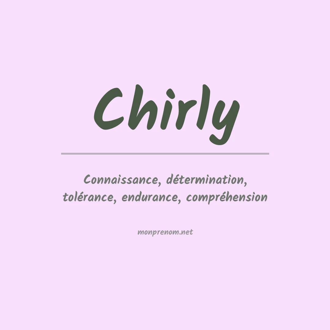 Prénom Chirly