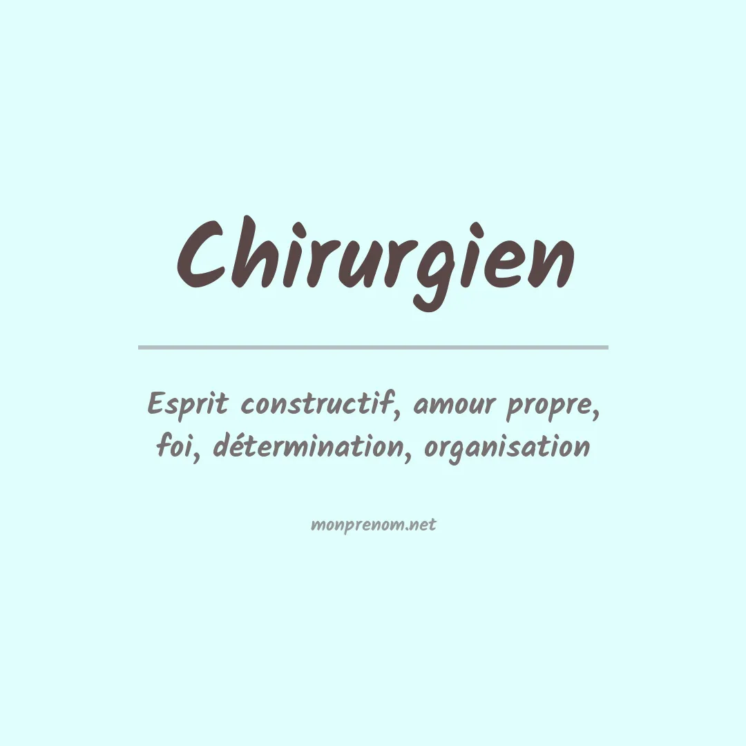 Signification du prénom Chirurgien