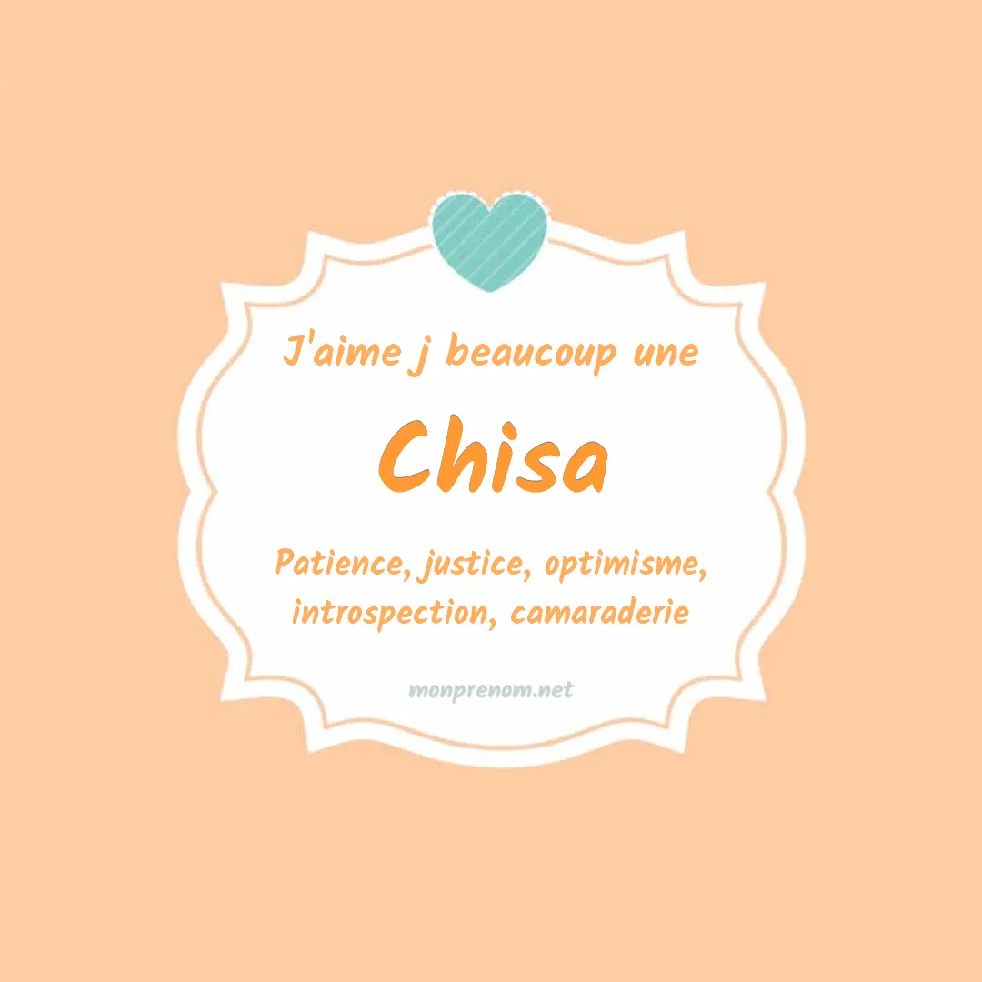 J'aime beaucoup Chisa