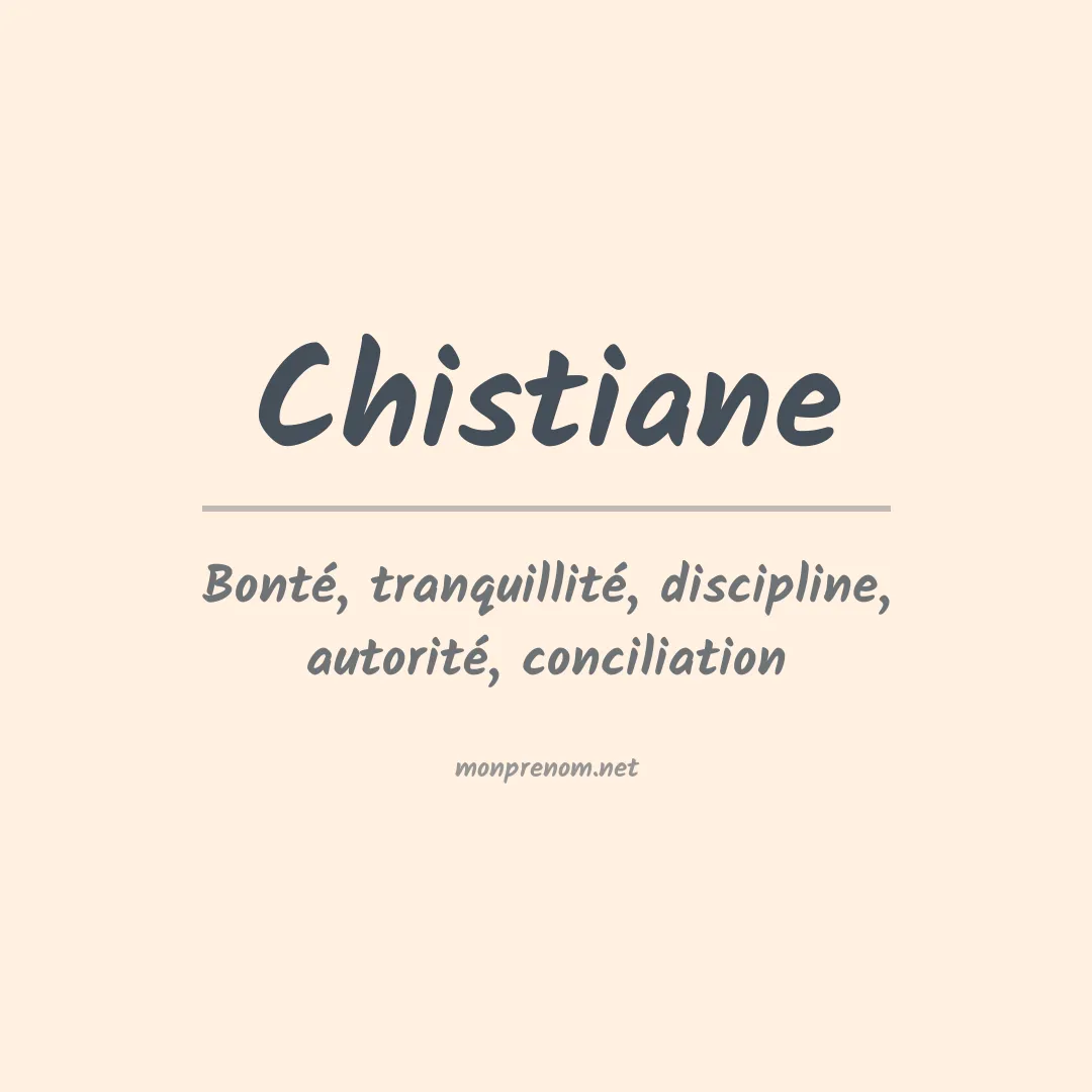 Prénom Chistiane