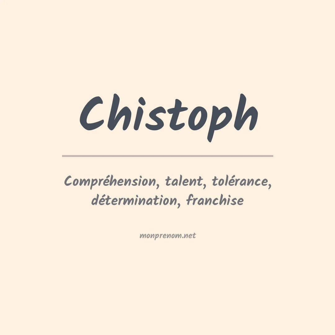 Prénom Chistoph