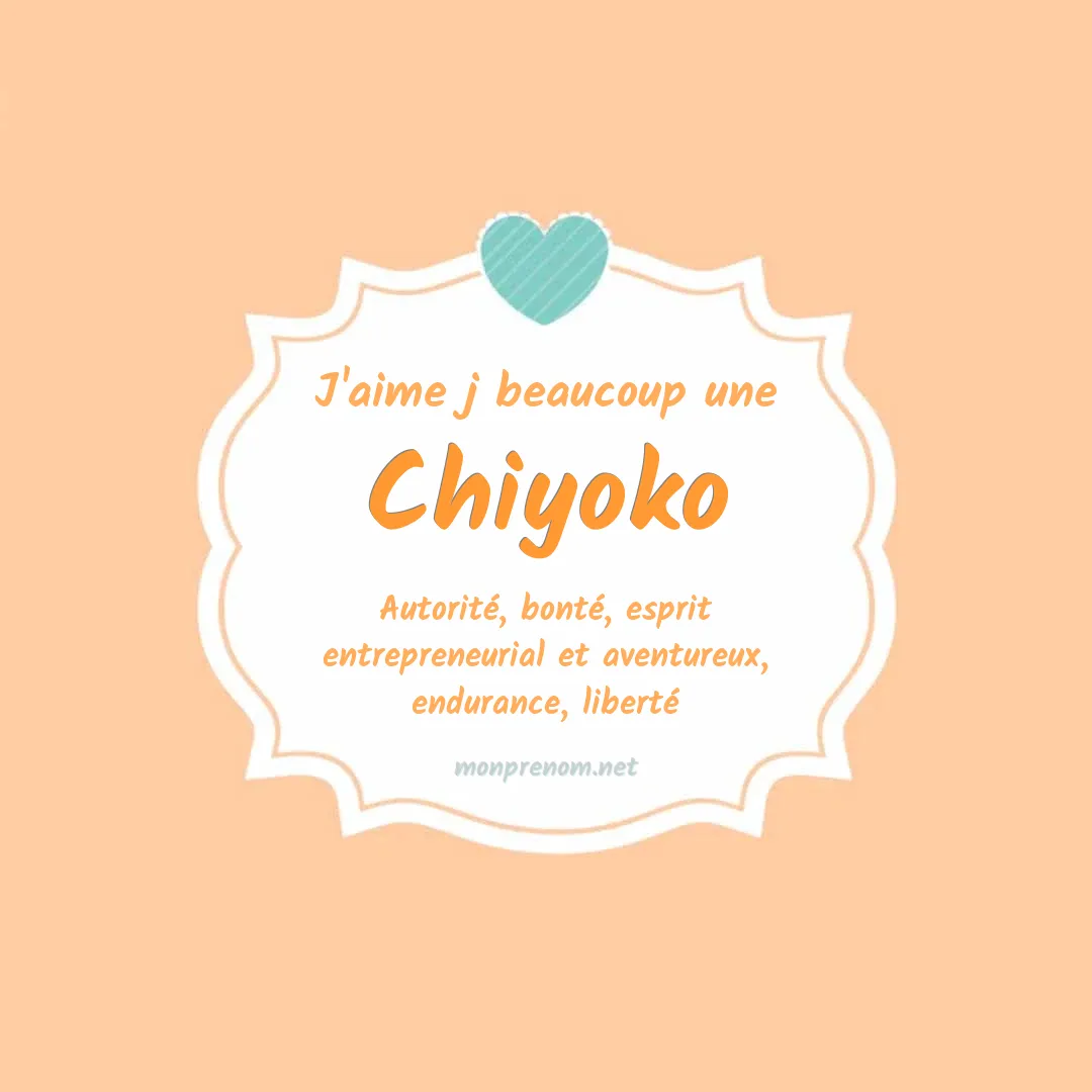 J'aime beaucoup Chiyoko