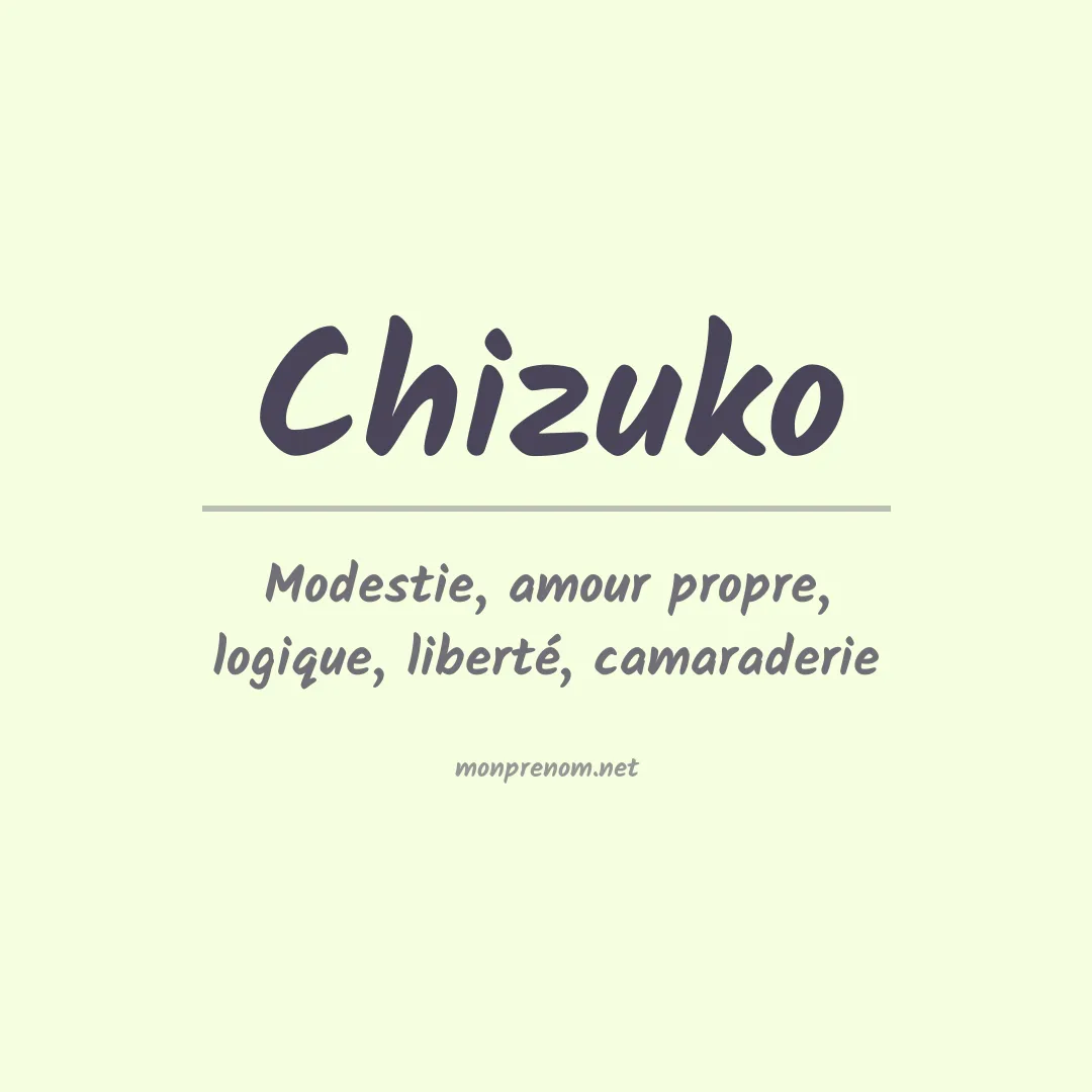 Signification du prénom Chizuko