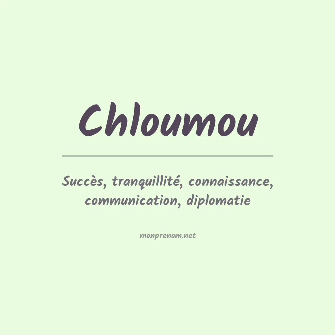 Prénom Chloumou