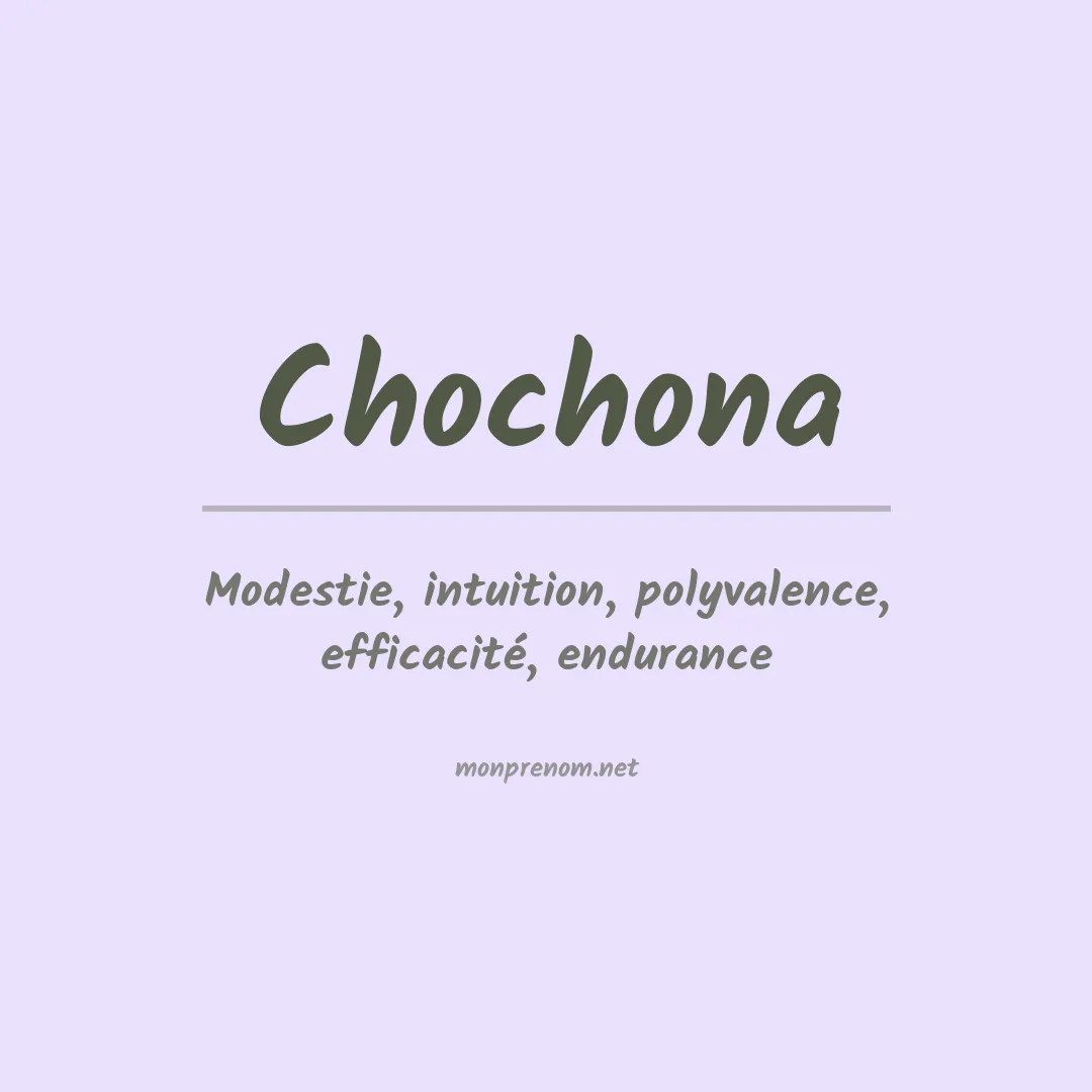Signification du prénom Chochona