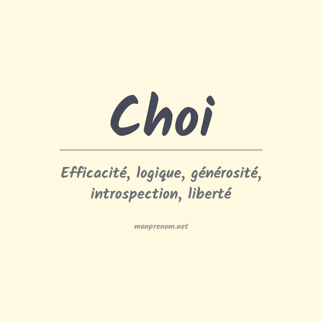 Prénom Choi