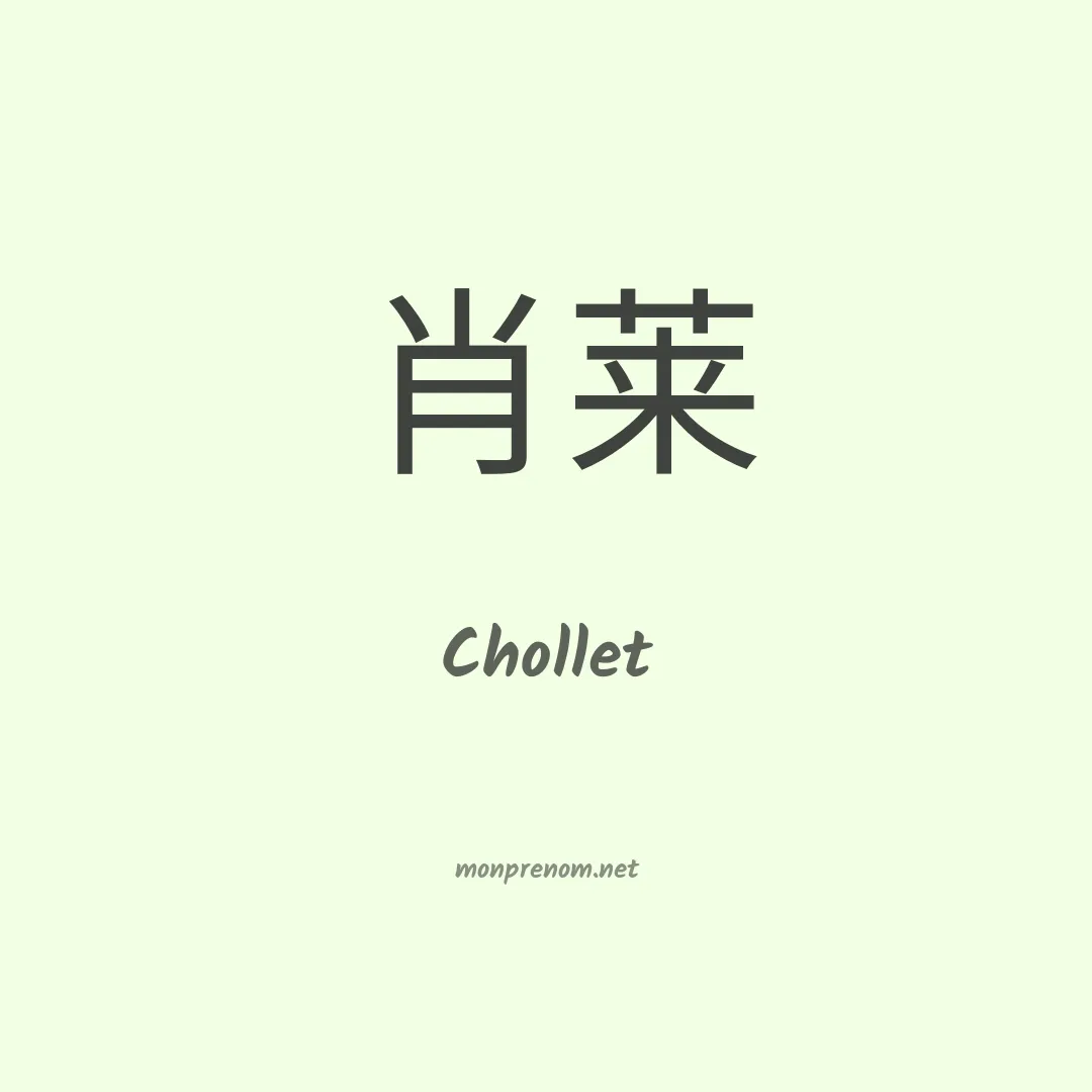 Chollet en chinois