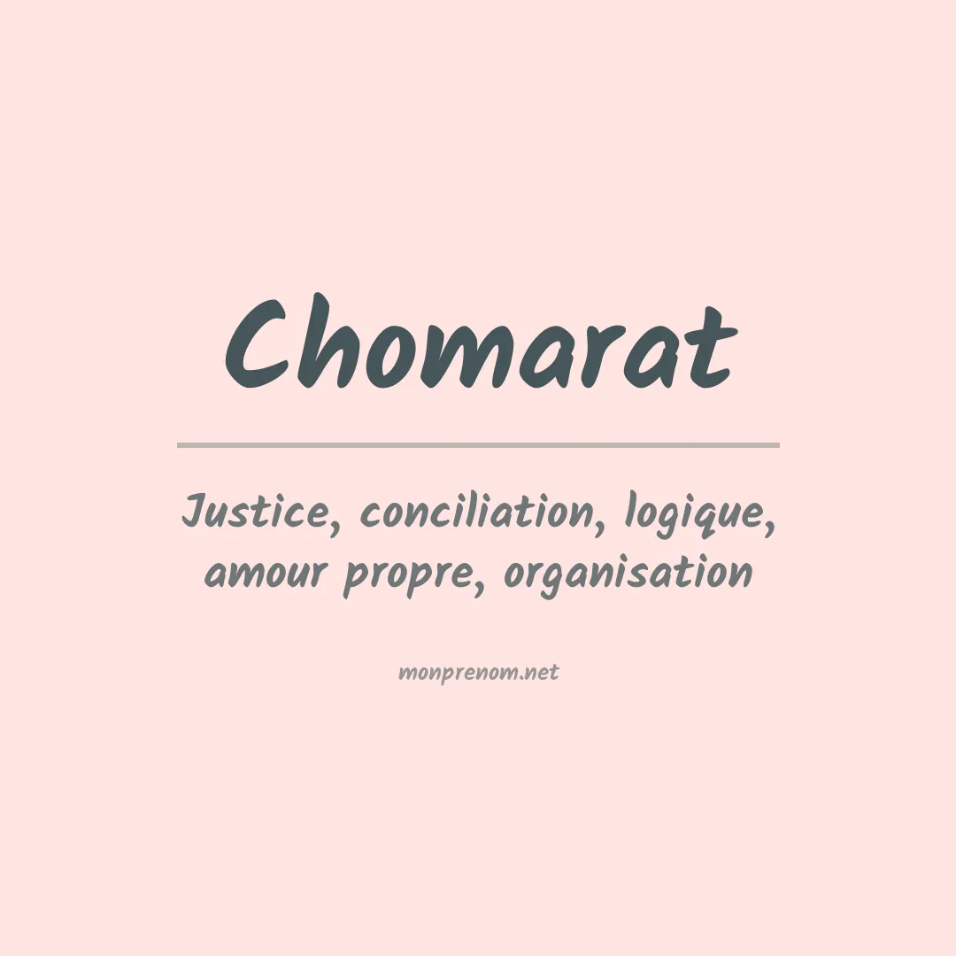 Signification du prénom Chomarat