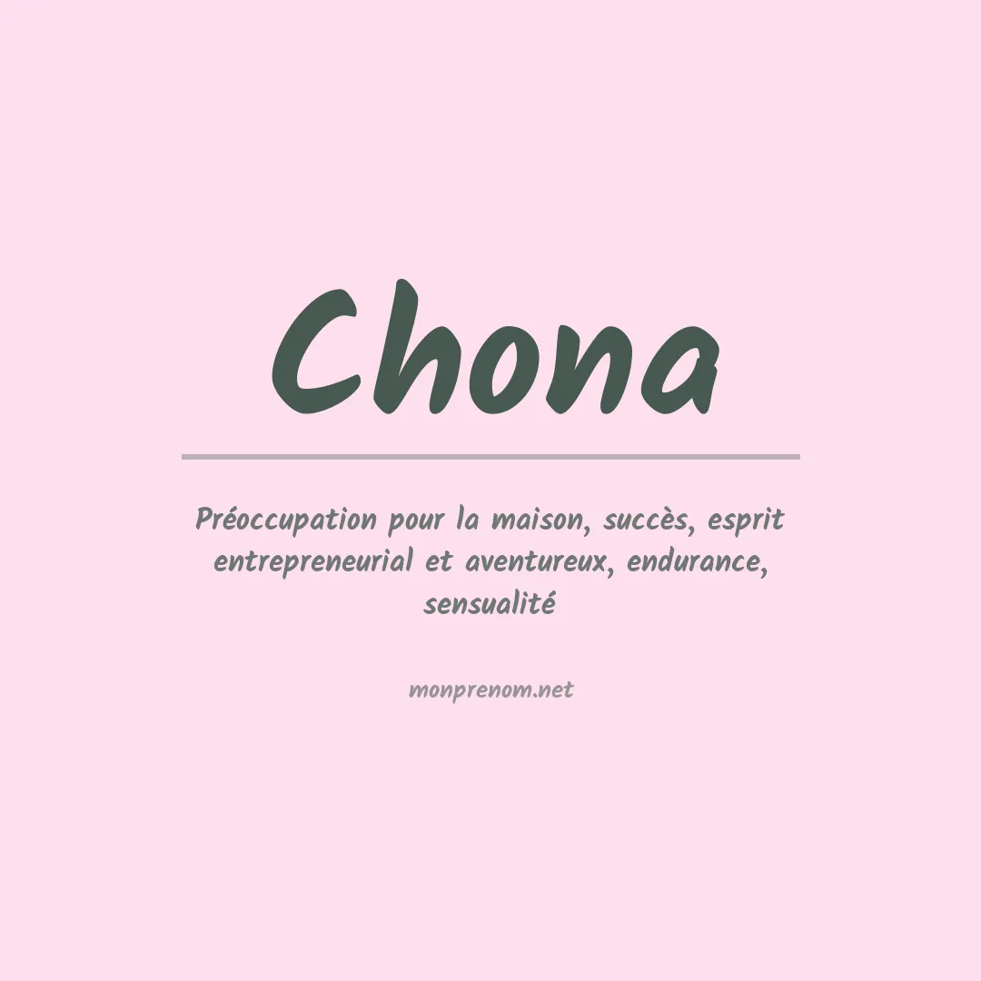 Prénom Chona