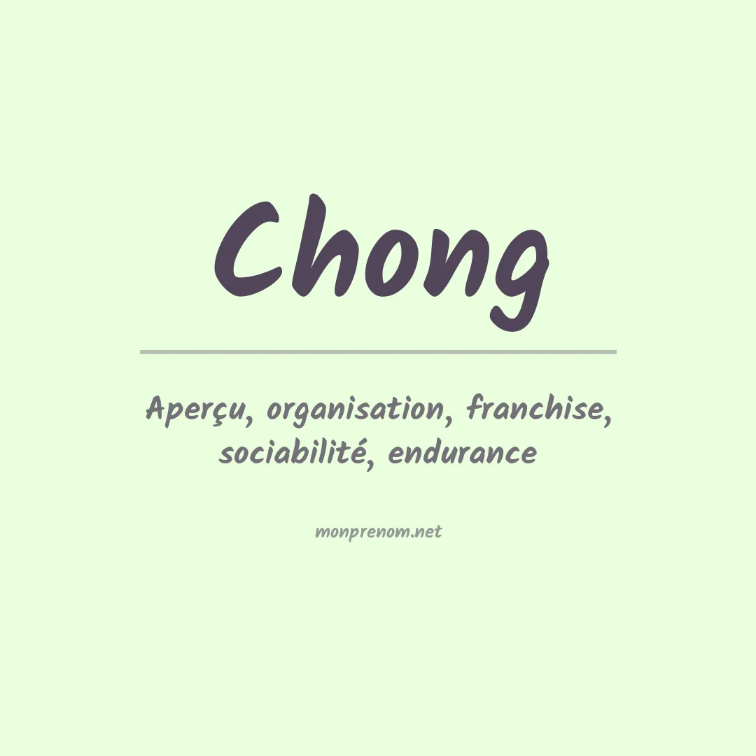 Prénom Chong
