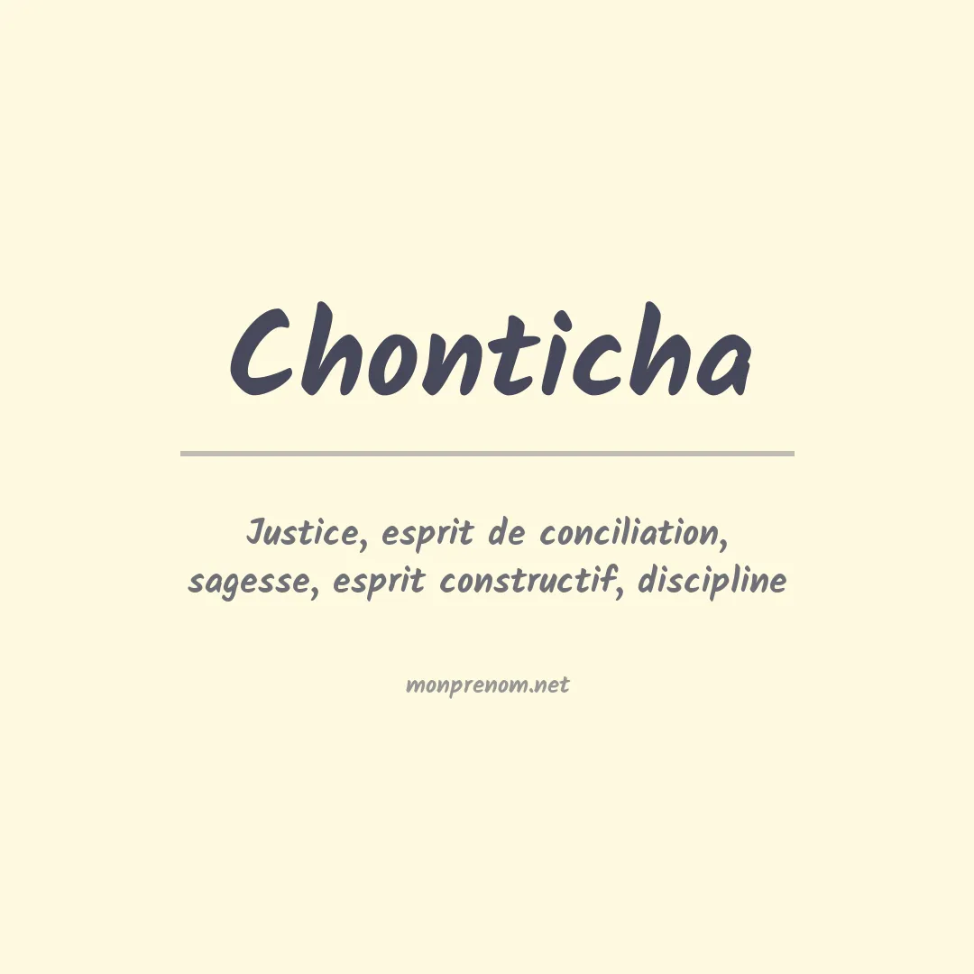 Signification du prénom Chonticha
