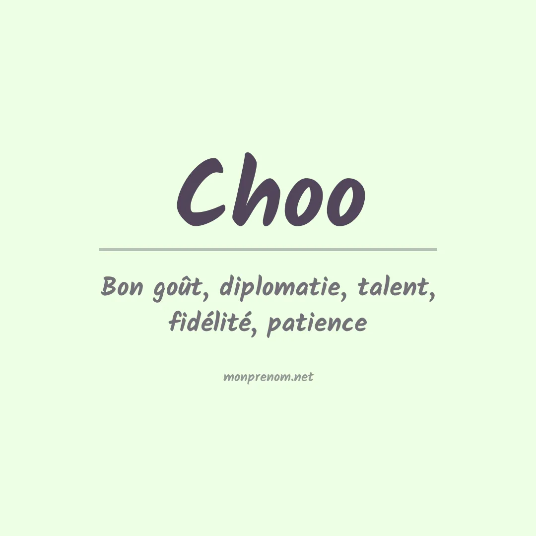 Prénom Choo