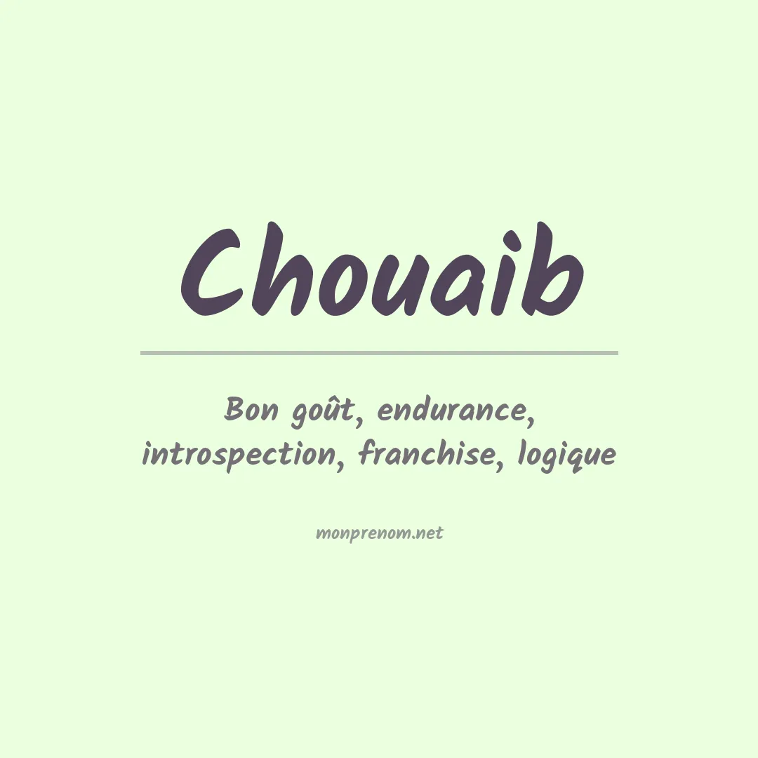 Prénom Chouaib