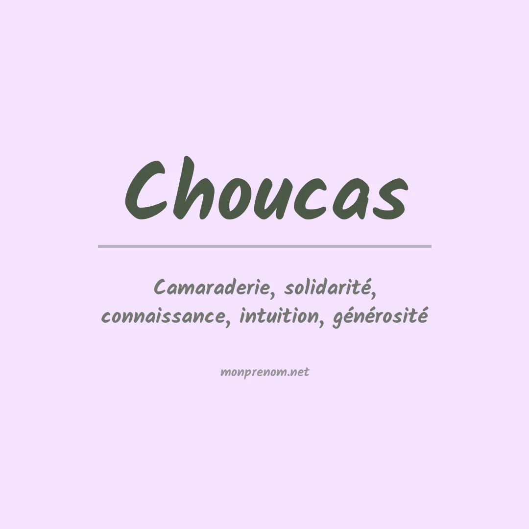 Signification du prénom Choucas