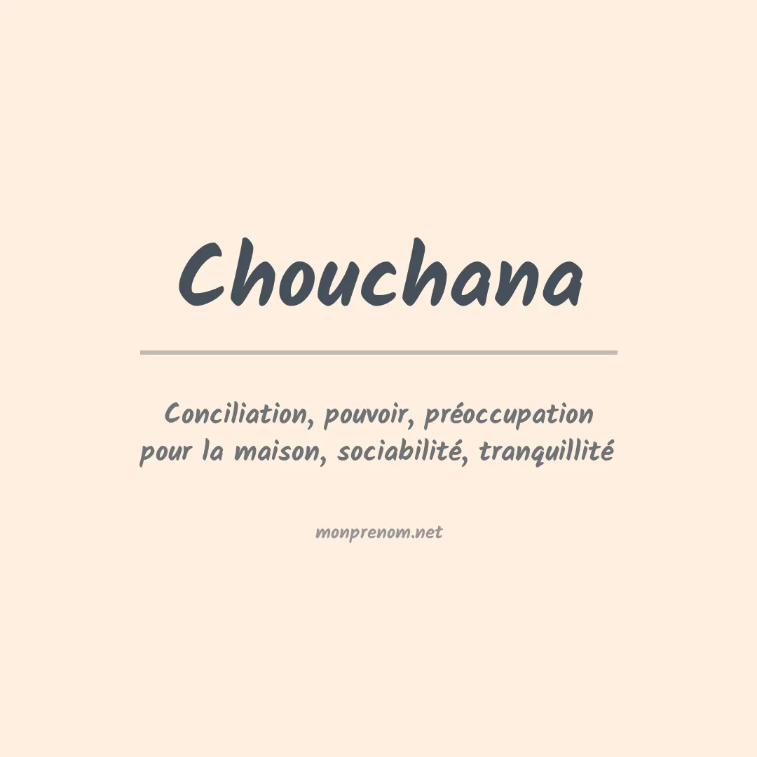 Signification du prénom Chouchana