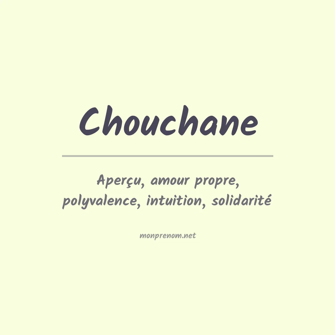Prénom Chouchane