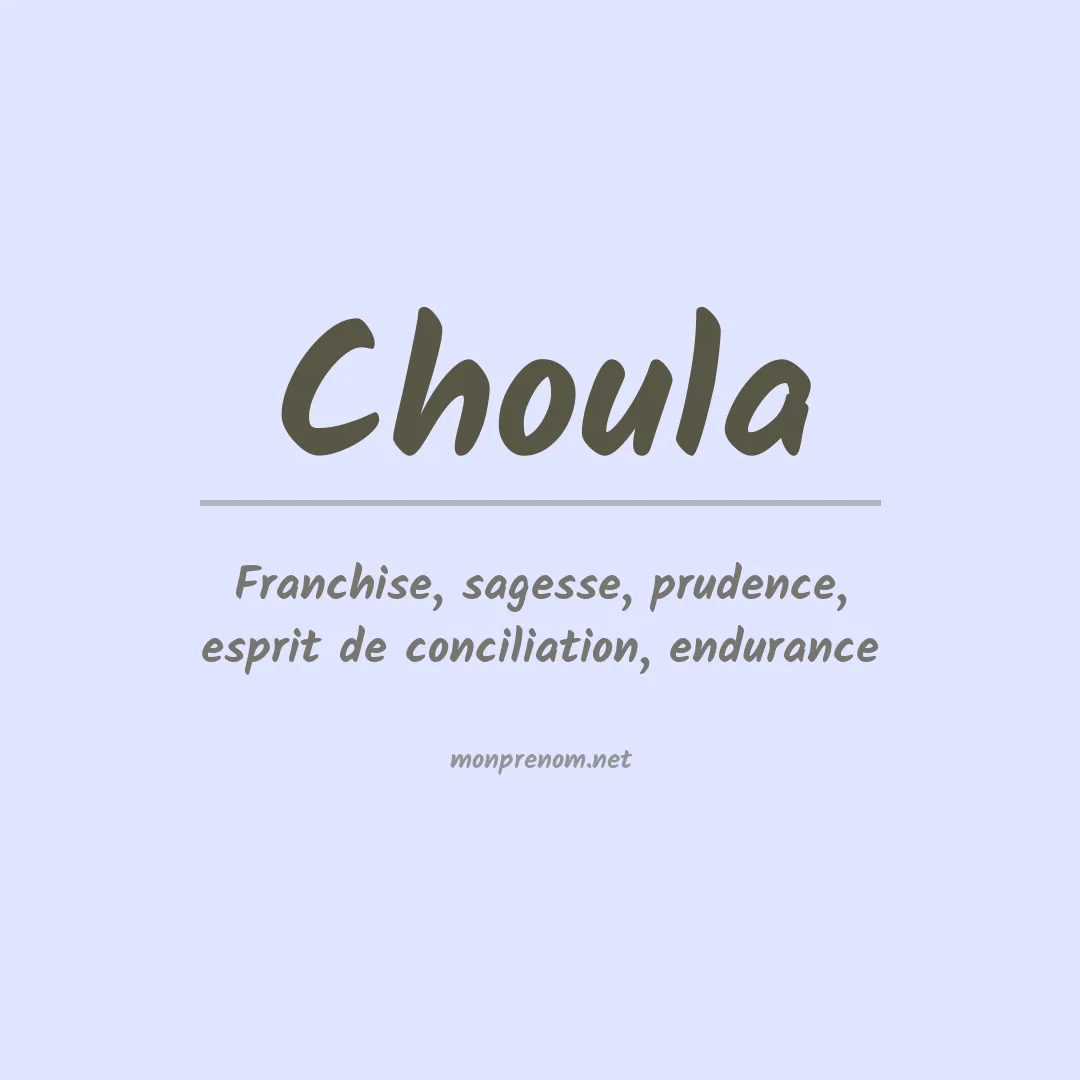 Prénom Choula