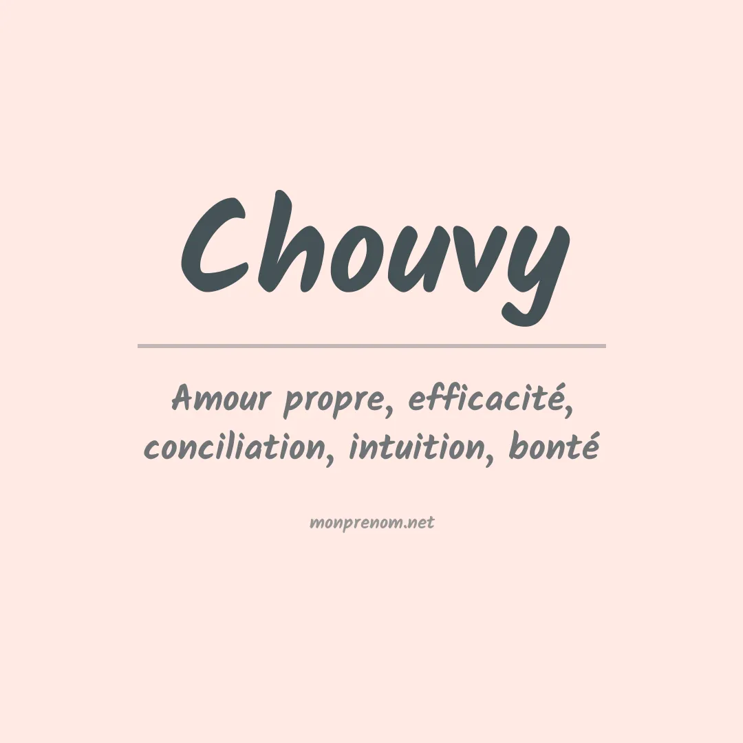 Signification du prénom Chouvy