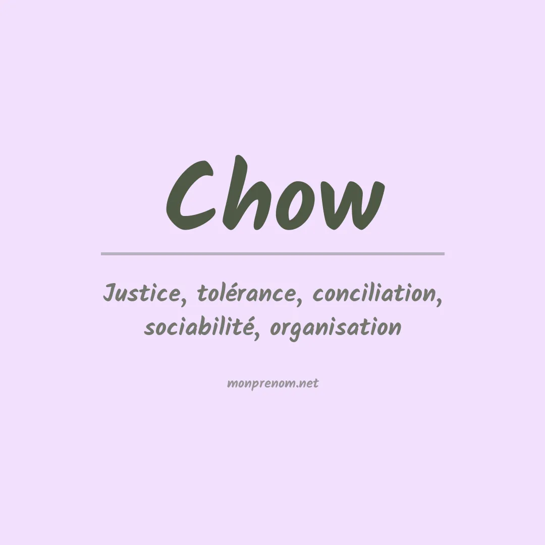 Prénom Chow
