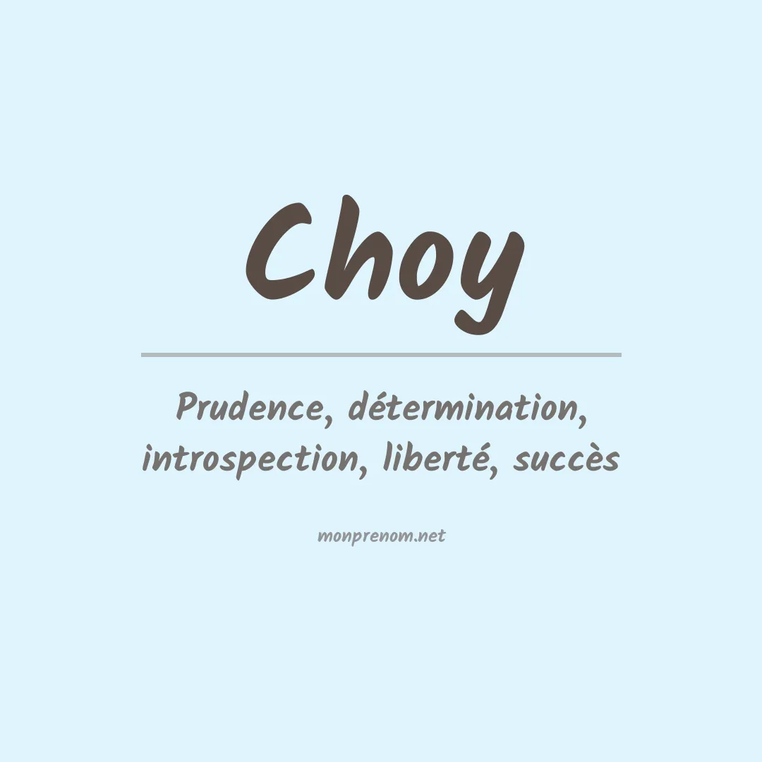 Prénom Choy