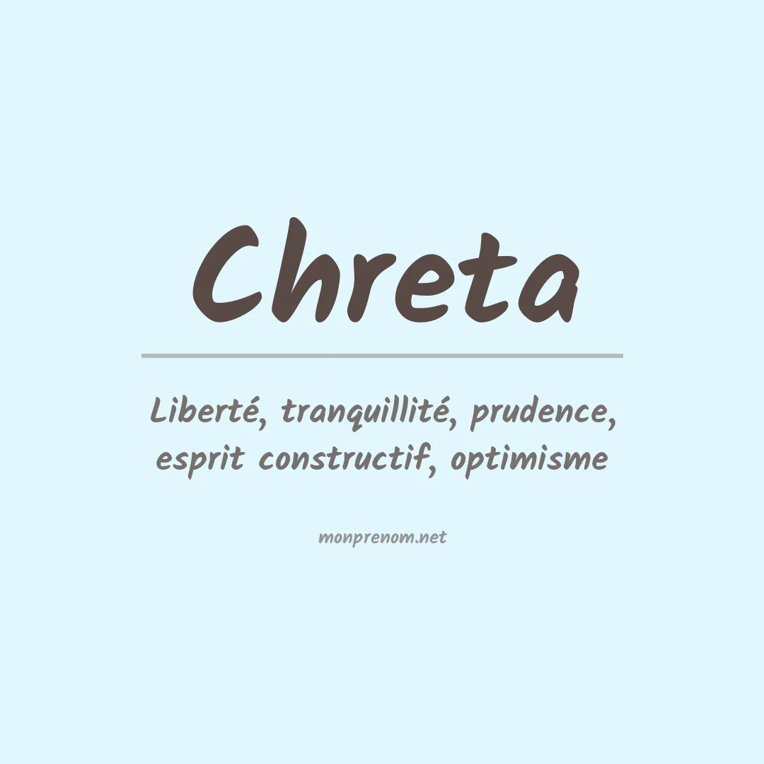Signification du prénom Chreta